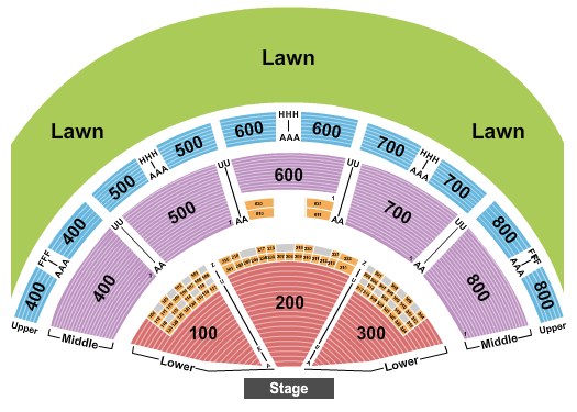 Xfinity Theatre XFINITY Theatre Seating Chart